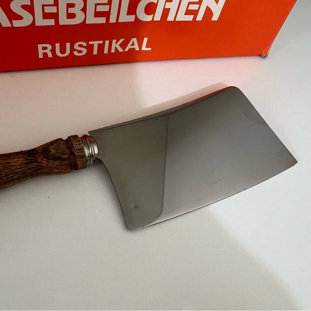 Vintage NEW Käsebeilchen Rustikal Cheese Knife Wood Handle